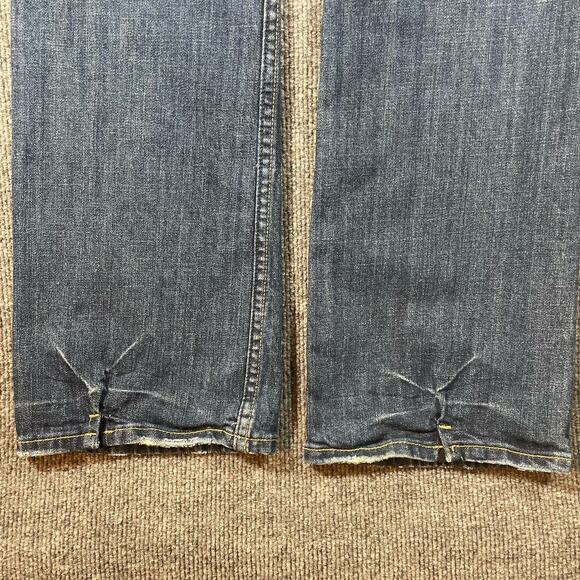 ReRock  for Express Boot Jeans Women's 8 Dark Wash Flap Pocket Distressed - Picture 10 of 13